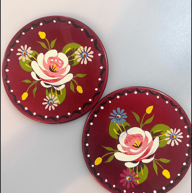 Hand painted Coasters inspired by Canal Art