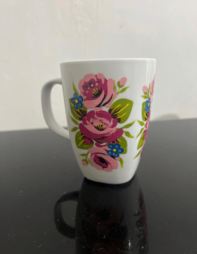 Ceramic Mug handpainted in the Canal Art Style