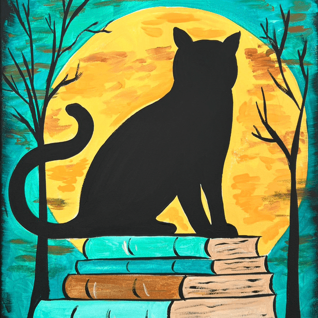 Cat Watching the Moon